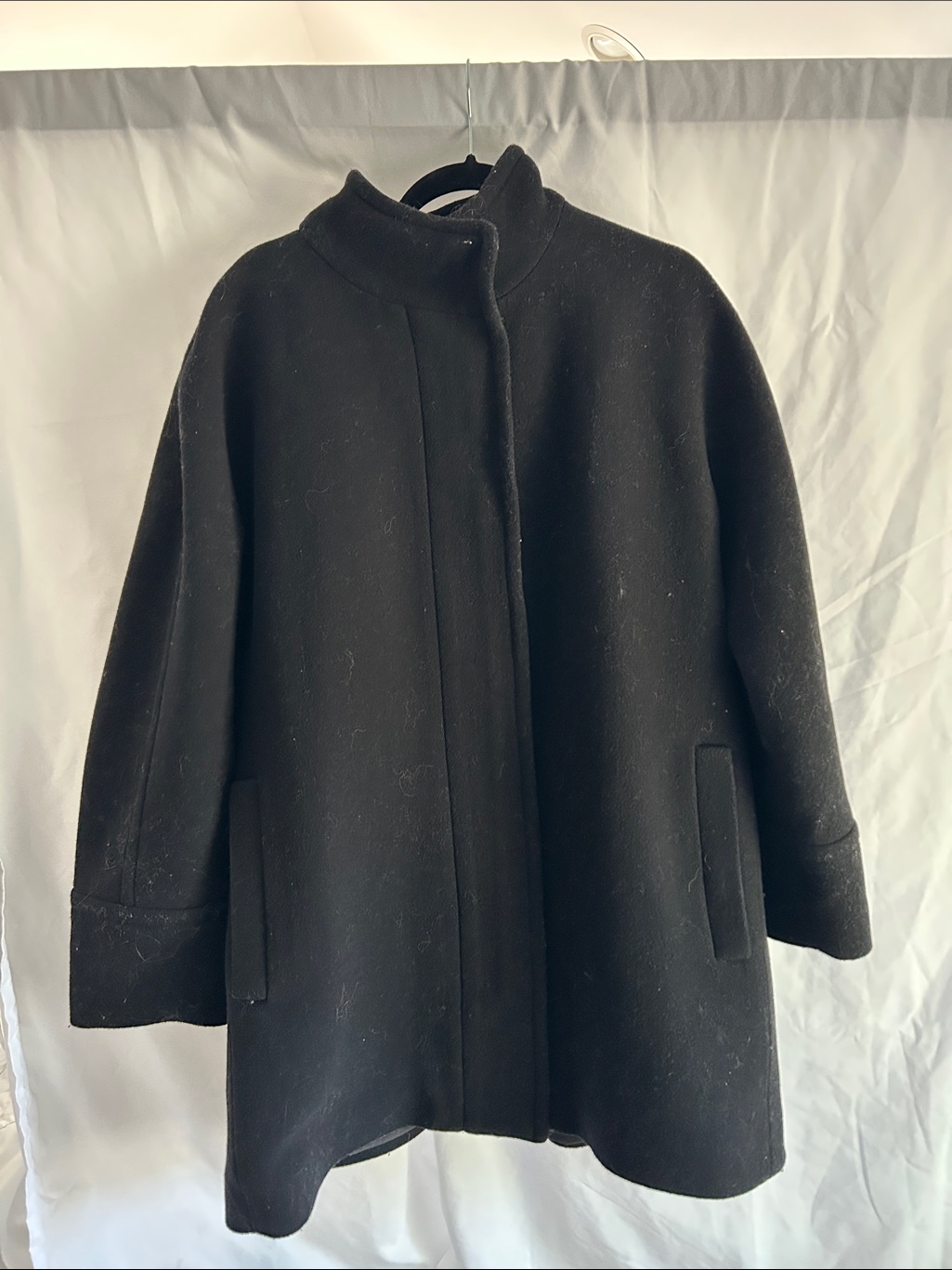 J. Crew Black Wool City Coat